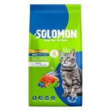 Solomon Yetişkin Somon'lu Süper Premium 9 Kg Somonlu Kedi Maması - Hipoalerjenik - Düşük Tahıllı - Yüksek Hayvansal Protein - Tüy Dökülme Engelleyici - Kolay Sindirilebilir - Kedi Maması