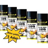 Solon 5 Adet Altın Yaldız Sprey Boya 400 ml - Altın Yaldızlı