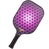 Solsken Sport Pickleball Kürek, Karbon Fiber Pickleball Kürek, Geliştirilmiş PP Petek Çekirdeği, Ultra Yastıklı Pickleball Raketleri Kavrama, Hafif, Kum Yüzü, Kürek Kılıfı ve Hediye Kutusu (Pembe)