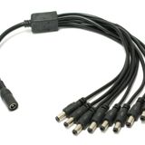 SOLTECH Güvenlik Kameraları için 8 Yönlü DC Güç Kaynağı Dağıtıcı 1 Dişiden 8 Erkeğe 5,5 * 2,1 mm 8 Kanal Y Adaptörü CCTV Gözetleme Kameraları için