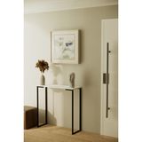 Solto Home AF23-13 Beyaz Raf Siyah Metal Dresuar - Konsol - Stant – Sehpa - Beyaz - Siyah