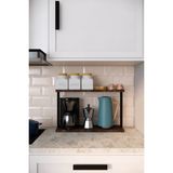 Solto Home Ma2-12 Mutfak Rafı & Tezgah Üstü Düzenleyici – Raflı Kahve Köşesi ve Baharatlık Organizer - Ceviz