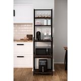 Solto Home Ma6-12 Mikrodalga & Airfryer Rafı | Çok Amaçlı Mutfak Organizer Kahve Köşesi - Ceviz