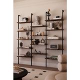 Solto Home Ob14-12 Duvara Monte 14 Raflı Kitaplık - Reyon Rafı | Modern Dekoratif Duvar Rafı | Ofis – Mağaza - Salon Kullanımı