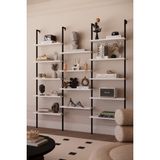 Solto Home OB14-13 Duvara Monte 14 Raflı Kitaplık - Reyon Rafı | Modern Dekoratif Duvar Rafı | Ofis – Mağaza - Salon Kullanımı - Beyaz