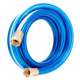 Solution4Patio Expert in Garden Creation Bahçe Kısa Hortumu 3/4 inç x 1,5 m. Her İki Dişi Uç, Prinç Bağlantı Elemanları, Hortum Makarası için Bağlantı Hortumu, Kurşun-in, Su Yumuşatıcı, Nem Alma Cihazı, RV, Yağmur Fıçısı, Su