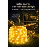 solutions technology Dış Mekan Için 10m Solar Led Şerit - Su Geçirmez Bahçe/yol Aydınlatması Boru Led Solar