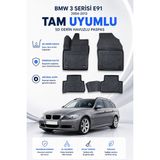 Solveks Bmw 3 Serisi E91 2009-2010-2011-2012 Model Uyumlu 5d Araca Özel Oto Paspas Premium Serisi - Siyah