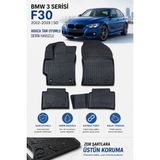 Solveks Bmw 3 Serisi F30 2012-2019 Model Uyumlu 5d Araca Özel Oto Paspas Premium Serisi - Siyah