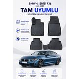 Solveks Bmw 4 Serisi F36 2017 Model Uyumlu 5d Araca Özel Oto Paspas Premium Serisi - Siyah