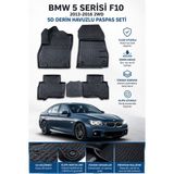 Solveks Bmw 5 Serisi F10 2WD 2014 Model Uyumlu 5d Araca Özel Oto Paspas Premium Serisi - Siyah