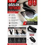 Solveks Bmw 7 Serisi 1986 Uyumlu Araç Içi Gözlük Tutucu | Güneşlik Klipsi | Premıum Kalite - Siyah - PRATİK