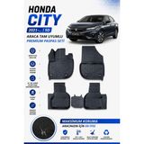 Solveks Honda City 2021-.. Oto Paspas 5d Derin Havuzlu Araca Tam Uyumlu Premium Seri - Siyah