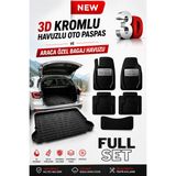 Solveks Nissan Qashqai E-Power Ust 2024 Model Uyumlu Araca Özel Kesim 3D Bagaj Havuzu+3d Krom Paspas Full Set - FULL KORUMA