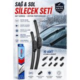 Solveks Opel Astra J Sedan 2012 Model Uyumlu Araca Özel Silecek Takımı Sağ-Sol Set Premium - Siyah