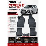 Solveks Opel Corsa D 2006-2014 Oto Paspas 5d Derin Havuzlu Araca Tam Uyumlu Premium Seri - Siyah