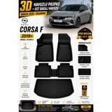 Solveks Opel Corsa F Ust 2025 Model Uyumlu 3D Araca Özel Havuzlu Paspas+Bagaj Havuzu Birebir Uyum-Hediyeli - Siyah