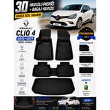 Solveks Renault Clio 4 2013 Model Uyumlu 3D Araca Özel Havuzlu Paspas+Bagaj Havuzu Birebir Uyum-Hediyeli - Siyah
