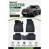 Solveks Renault Duster Eco G 2025 Model Uyumlu 5d Araca Özel Oto Paspas Premium Serisi - Siyah