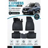 Solveks Renault Express Camlıvan 2023 Model Uyumlu 5d Araca Özel Oto Paspas Premium Serisi - Siyah