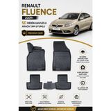 Solveks Renault Fluence 2011 Model Uyumlu 5d Araca Özel Oto Paspas Premium Serisi - Siyah