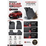 Solveks Renault Kadjar 2015 Model Uyumlu 5d Araca Özel Oto Paspas Premium Serisi - Siyah