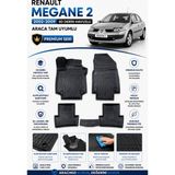 Solveks Renault Megane 2 2003 Model Uyumlu 5d Araca Özel Oto Paspas Premium Serisi - Siyah