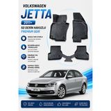 Solveks Volkswagen Jetta 2011+ Oto Paspas 5d Derin Havuzlu Araca Tam Uyumlu Premium Seri - Siyah