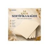 SOLVELUX A4 Krem Sertifika Kağıdı Kalın Kartuşlu Mürekkepli Tüm Yazıcılara Uygun 25 Adet 290 Gr