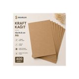 SOLVELUX A6 Kraft Kağıt Yazıcı Uyumlu Davetiye Hobi ve El İşi Kartonu 210 Gr 10x14,8 cm 400 Adet