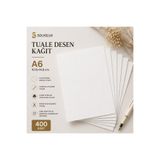 SOLVELUX Tuale Desen Kağıt Dokulu Yazıcı Uyumlu Hobi ve Davetiye Kağıdı 315 Gr A6 10,5x14,8 cm 400 Adet