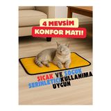 Solvéra 4 Mevsim Kullanımlı Konfor Matı 65X40 cm Kedi ve Köpek Yatağı - Seçenek 1 - Siyah