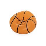 Solvéra Beanless Basketbol Çocuk Şişme Koltuk - Eğlenceli ve Kullanışlı Plaj Oyunca - Siyah