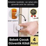 Solvéra Bebek ve Çocuklar Için Sabitleyici Kilitli Dolap ve Çekmece Seti Koruyucu ve Kilit