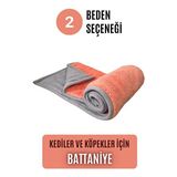 Solvéra Çift Katlı Yıkanabilir Kedi ve Köpek Battaniyesi Şeftali Kedi ve Köpek Yatağı - Seçenek 1 - Siyah