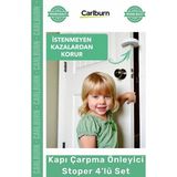 Solvéra Dayanıklı Köpük Kapı Çarpma Önleyici - 4'lü Set Koruyucu ve Kilit