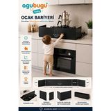 Solvéra Genişletilebilir Ocak Bariyeri Güvenli Mutfak Koruma Çözümü Koruyucu ve Kilit