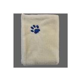 Solvéra Kedi ve Köpek Battaniyesi - Fluffy Wellsoft Kumaş, Nakış Detaylı, Ekru ve L - Seçenek 1 - Siyah