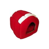 Solvéra Kırmızı Kedi ve Küçük Köpek Kulübesi, Güvenli ve Şık Tasarım Kedi ve Köpek Yatağı 40X40X38 - Seçenek 1 - Siyah