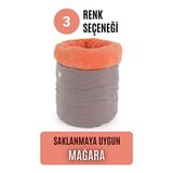 Solvéra Modern Mağara Yatak - Saklanma ve Dinlenme Alanı, 45X40 cm Kedi ve Köpek Yatağı - Seçenek 1 - Siyah