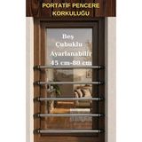 Solvéra Portatif Pencere Korkuluğu, 45-80 Cm, Çocuk Güvenlik Sistemi Koruyucu ve Kilit