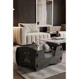 Solvéra Premium Ahşap Kedi Evi ve Kedi ve Köpek Yatağı - Seçenek 1 - Siyah