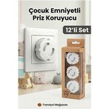Solvéra Priz Kapağı ve Koruyucu Set, 12 Parça Güvenlik Çözümü Koruyucu ve Kilit