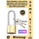 Solvéra Sarı Çelik Güvenlik Kilidi, 25 Mm, Uzun Asma Koruyucu ve Kilit