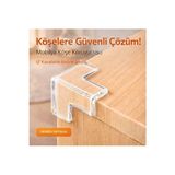 Solvéra Silikon Bebek Güvenlik Köşe Koruyucu, 8’li Masa ve Sehpa Seti Koruyucu ve Kilit