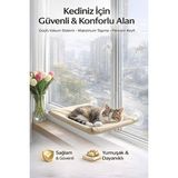 Solvéra Vakumlu Pencere Yatağı - Güçlü Vantuzlar ve Konforlu Askı Tasarımıyla Kedi - Seçenek 1 - Siyah