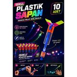 Solvéra Yazın Eğlencesi Için Işıklı Plastik Sapanlar - 10 Adet Set Plaj Oyuncakları - Siyah - Çocuk