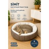 Solvéra Yumuşak Minderli Simit Pet Yatağı - Konfor ve Sıcaklık Sunar Kedi ve Köpek Yatağı - Seçenek 1 - Siyah