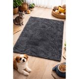 Solvéra Yumuşak ve Sıcak Gri Welsoft Battaniye, 70X90 cm Kedi ve Köpek Yatağı - Seçenek 1 - Siyah