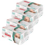 Soly Beyaz Care Cerrahi Maske Üç Katlı Lastikli Burun Telli 50'Li 4 Kutu